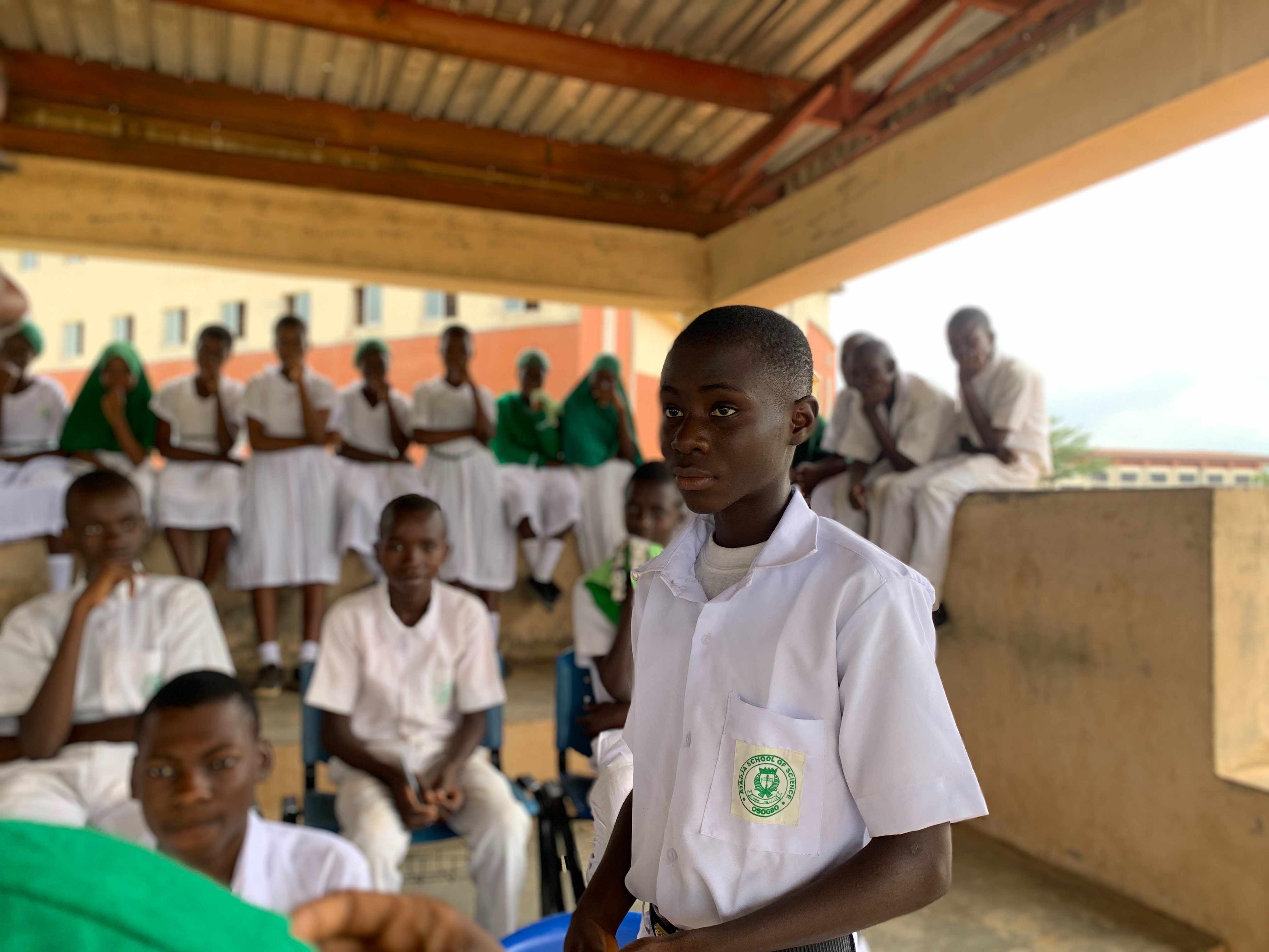 Team member speaking with community